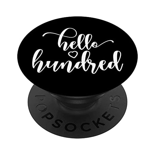 Cumpleaños 100, para mujeres, Hello Hundred, 100 años lindo PopSockets PopGrip Intercambiable