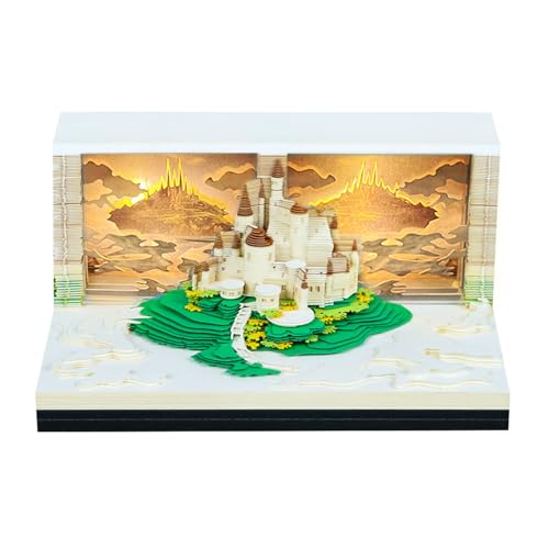 Reusable Heaven Alcazar Desk Calendar With LED Light Stereoscopic Planner For Office Study Scheduling Portable Travel Calendar W