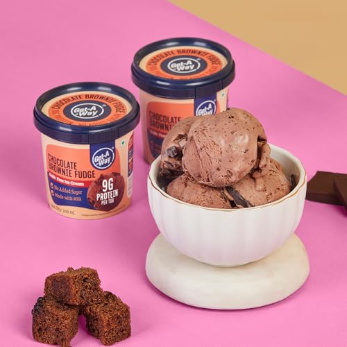 Image of Get-A-Way Chocolate Brownie Fudge High Protein Ice Cream Cup (Zero Added Sugar), 100ml