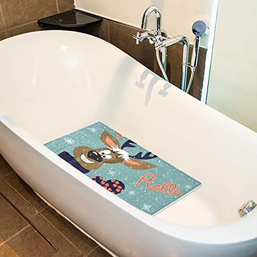 Alfombrilla de baño con 120 ventosas para evitar resbalones Hello Christmas Raindeer 6