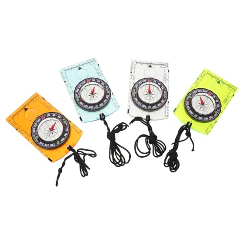 Boussole d'orientation lot de 4 règles en acrylique transparentes pour randonnée et camping