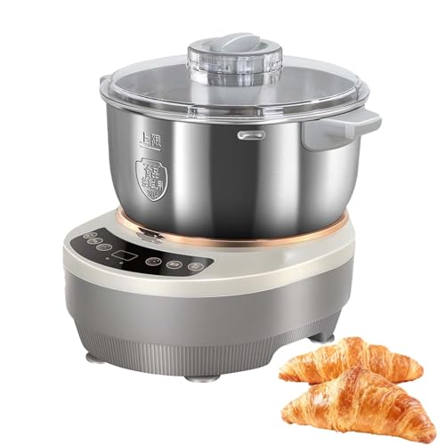 EXSHUING Amasadora De Acero Inoxidable Con Temporizador Y Panel Táctil, Amasadora Automática, Ofrece Fermentación A Temperatura Constante (25-38 °C/77-100 °F), Amasado De 1 A 40 Min(5L)