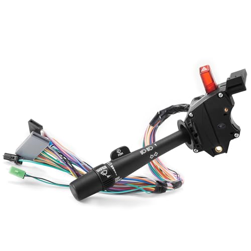 Turn Signal Switch for 1998-2005 Chevy Blazer, 1998-2004 Chevy S10 GMC Sonoma, 1998-2001 GMC Jimmy Bravada, 1998-2000 Hombre Multifunction Blinker Level Switch Control Assembly, OE# 26062269-26100838