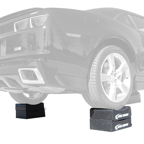 Race Ramps 2-Pack RR-WC-8-2 Car Wheel Cribs, Lightweight & Non-Scratch for Maintenance & Display, 8" - Portable Automotive Platform Riser for Oil Changes and Garage Use
