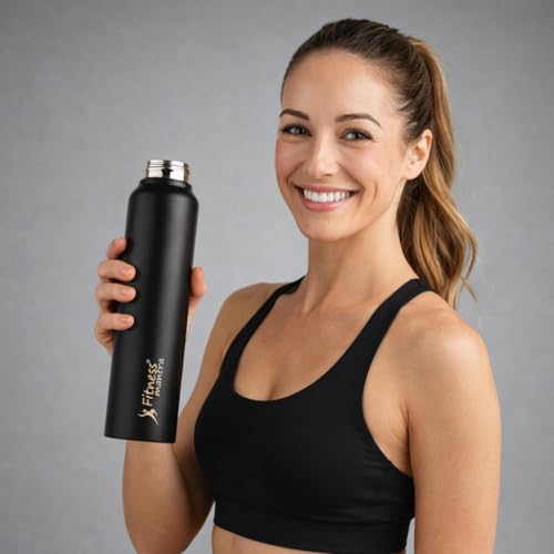 Image of Fitness Mantra Stainless Steel Water Bottle 1L | Reusable, Durable & Leak-Proof Bottle for Daily Use| 1 Piece|