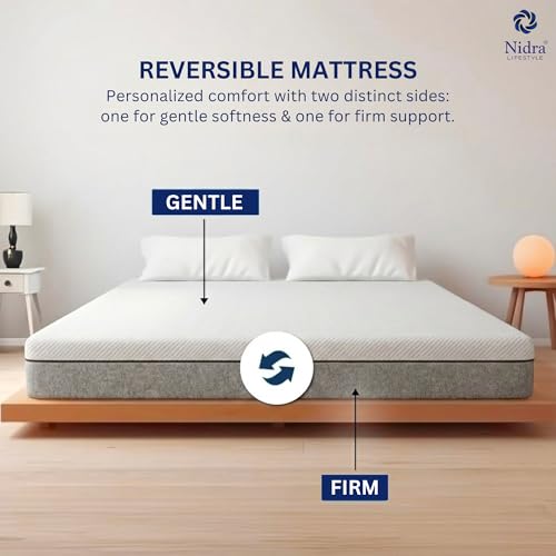 Image of Compass Dual Comfort Reversible Mattress Single | Active Support Orthopedic High Resilience HR Dual Single Bed Mattress with Profiled Comfort Layer | 75x36x5 | 10 Years Warranty