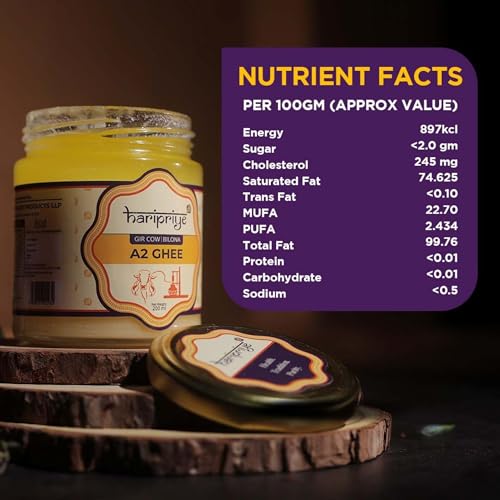 Image of HARI PRIYE A2 Cow Ghee, Pure Desi Ghee, Grass-Fed Gir Cow, Bilona Method, 1 Litre