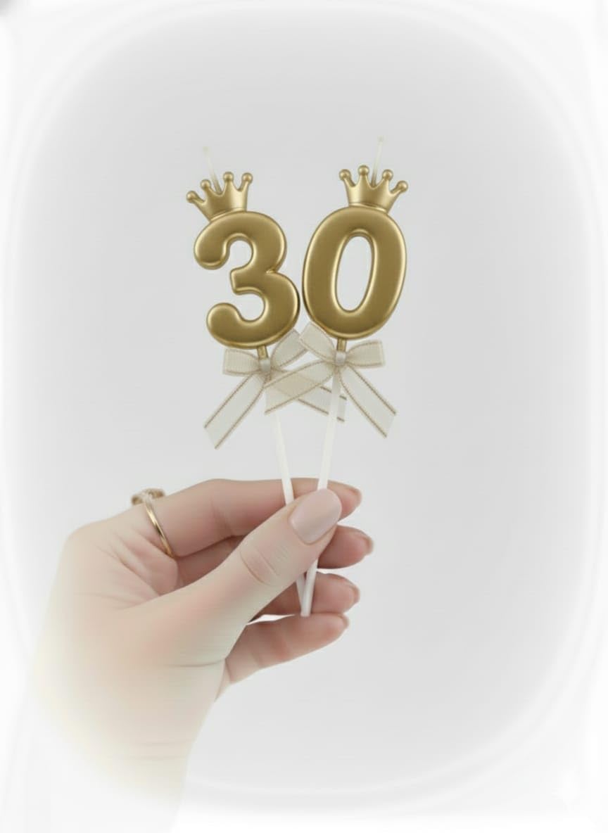 Shreeji Enterpries Celebrate that Magical Thirty Milestone with Our Stunning Gold Crown Number '30' Birthday Candle!-image-42