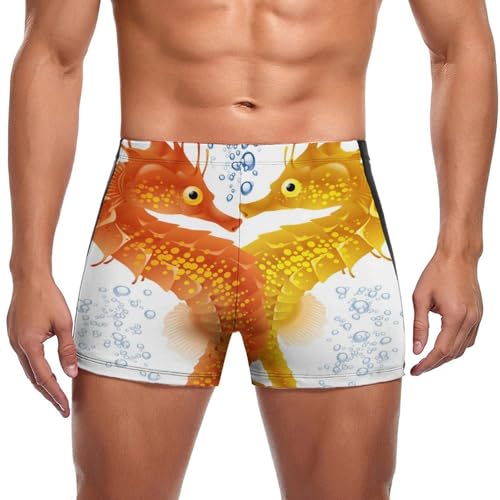 Maillot de bain orange pour homme séchage rapide, le confort du boxer de bain