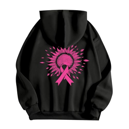 Sweat Octobre Rose pour Homme et Femme avec Cordon et Poche Pratique - 4