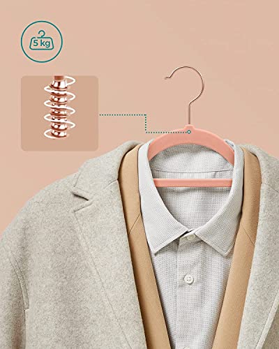 AroudightElive 20 Pack 45cm Premium Velvet Hangers Trouser with Tie Bar Slim Space Saving Coat Hanger, Non Slip, Thin Flocked Felt Hangers,No Marks 360 Rotating(Lvory,Galvanized Hook,8.5) - Image 5