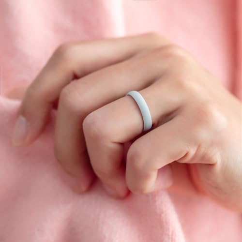 Image of ThunderFit Silicone Rings for Him and Her, Rubber Engagement Bands Unisex - 1 /4 /5 /7 /8 Variety Multipack