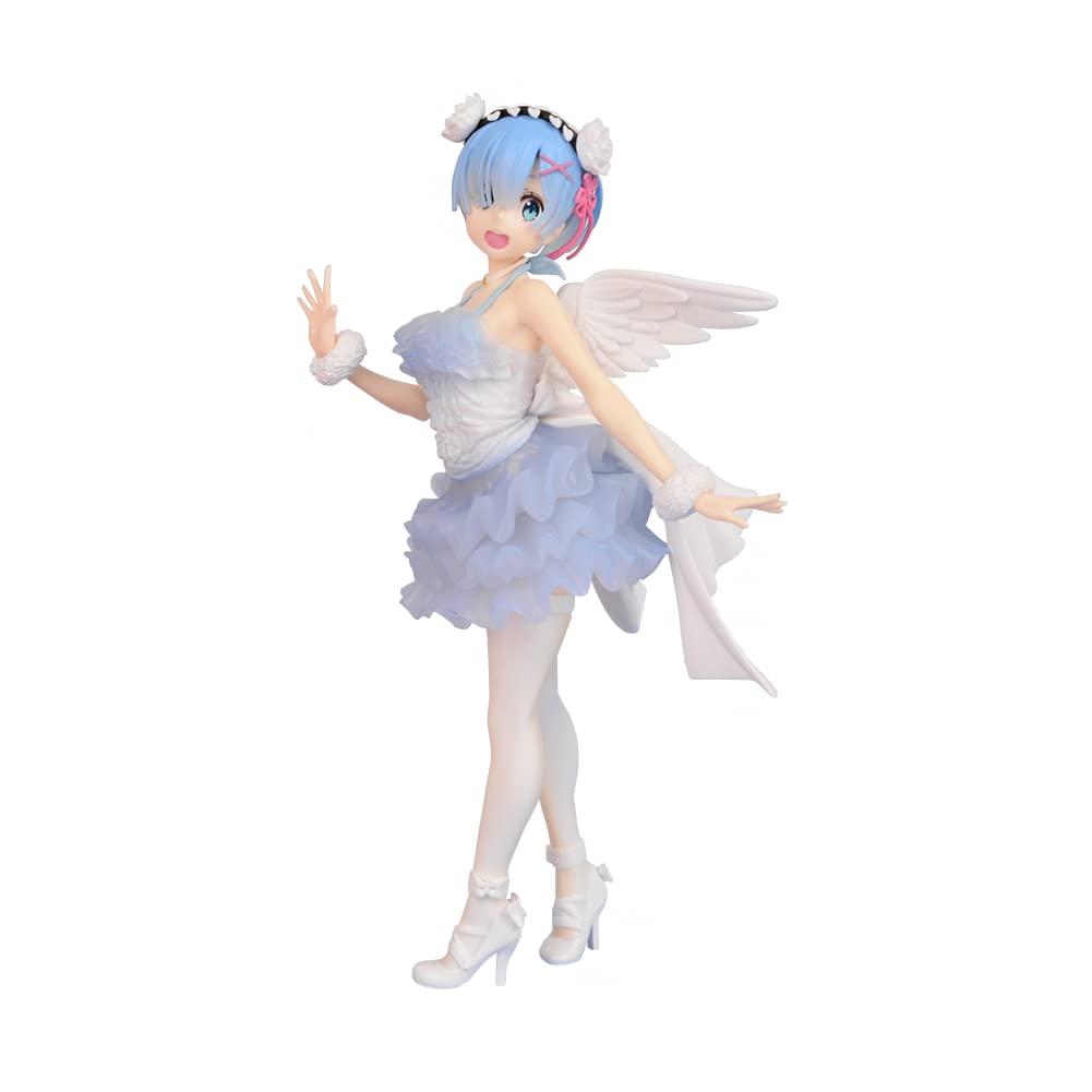 Anjinguang Anime Rem Figure Ram Re 0 Figure 16cm Rem and Ram Figurine Action Figure Statue Model PVC Desktop Decoration Gifts for Collectible Anime Angel Rem Figure โ image 1