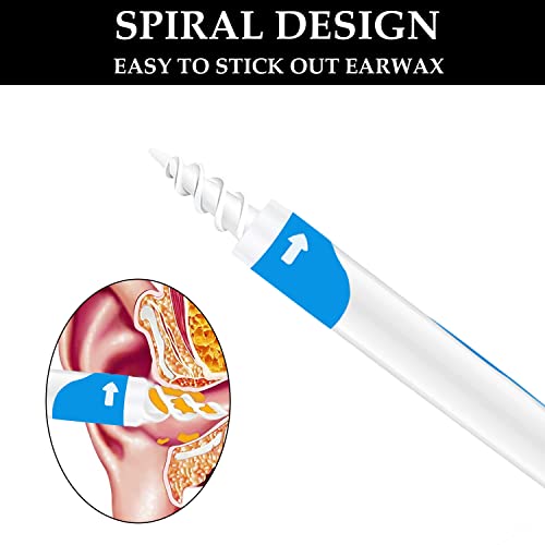 Joruby Health Q-Grips Earwax Remover Safe Spiral Ear Wax Removal Tool, Smart Spiral Earwax Kit With 16 Pcs Ear Cleaner With Soft Replacement Tips Ear Wax Remover Suitable For Men Woman, Blue #TOP4