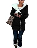 Klassisch reißverschluss kapuzenpullover jacke für Herbst und Winter, Asymmetrisch schräger RV verleiht gewisse Etwas!