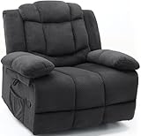 Recliner Chair Oversized 360° Swivel Rocker Recliners with Massage and Heating Theater Chairs Lounge Sofa Adults Lazy Sofas Single Couch for Living Room Overstuffed Armrests XL