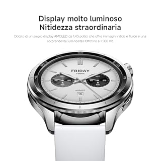 XIAOMI Watch S4, con corona rotante, ghiera Intercambiabile, schermo AMOLED da 36mm, fino a 15 giorni di autonomia, monitoraggio salute, HyperOS 2.0, 150+ modalità sportive, NFC, Android&iOS, Rainbow