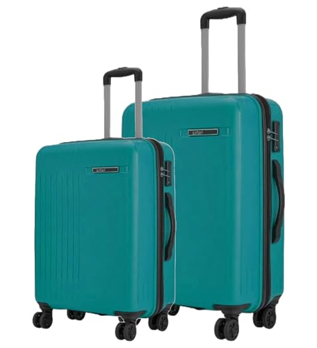 Safari Lancer Hard-Sided Polypropylene 5 Years Warranty Luggage Set of 2 Trolley Bags (55 & 66 cm) (Teal Green, 2PC Set (55 + 66 cm))