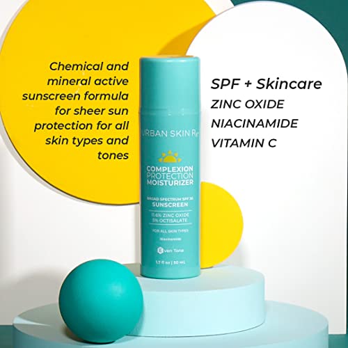 Urban Skin Rx® Complexion Protection Moisturizer Spf 30 | Sheer, Lightweight Cream Tones, Hydrates, And Provides Broad-Spectrum Sun Protection, Formulated With Squalane And Vitamin E | 1.7 Oz #TOP1