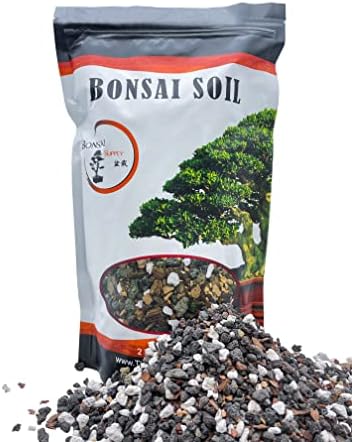 Bonsai Soil All Purpose Mix | Fast Draining Pre Blend Plant | Pumice, Lava, Calcined Clay and Pine Bark ● Potting Pre Mixed Bonsai Plant Soil Mixture by The Bonsai Supply (2 Quart Bag)