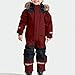 Kids Snow Suit Girls Boys One Piece Toddler Snow Suit Girls Fashion Waterproof Windproof Clothes Winter Outdoor Fleece Thickened Ski Suits With Pockets Wine-110