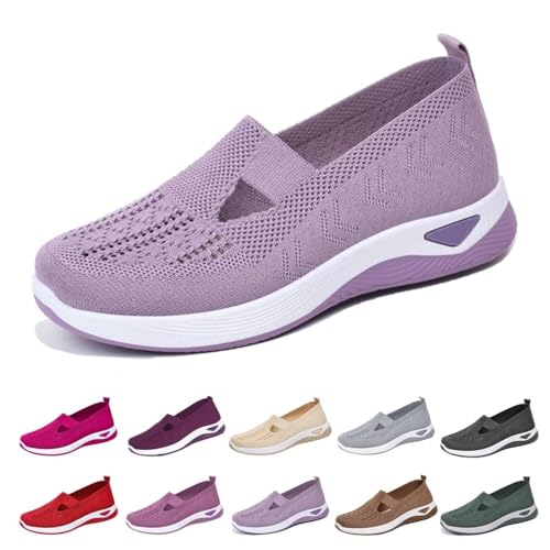 Image of Orthopedic Walking Shoes for Women,2026 New Orthowalkway Womens Shoes,Woven Orthopedic Breathable Walking Sneaker Non-Slip Arch Support Slip on Shoes