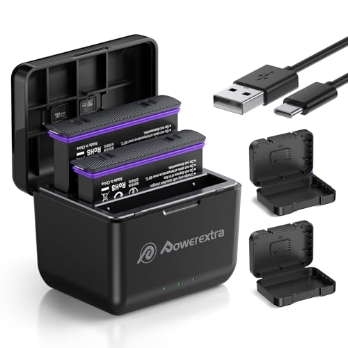 360 X4 Battery Kit with 2x 2500mAh Batteries & USB-C Charger