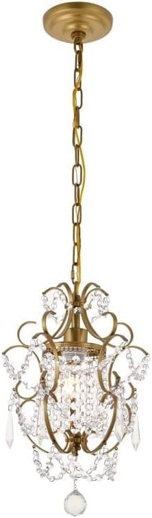Suspension en cristal français métal 1 light moderne luminaire de couloir