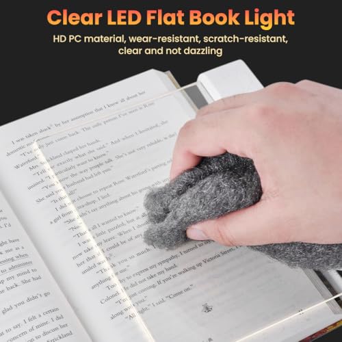 Image of ELEPHANTBOAT 3-Color LED Book Light for Night Reading, USB Cordless Night Reading Light for Book with LCD Battery Display, Rechargeable Desk Night Lamp