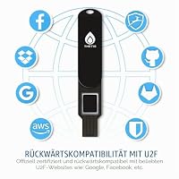 Thetis FIDO2 Sicherheitsschlüssel Fingerabdruck USB A, Zwei-Faktor-Authentifizator, Mehrschichtiger Schutz HOTP / U2F kompatibel Windows, MacOS, Gmail, Linux für Office Business - Schwarz – Ansicht 5