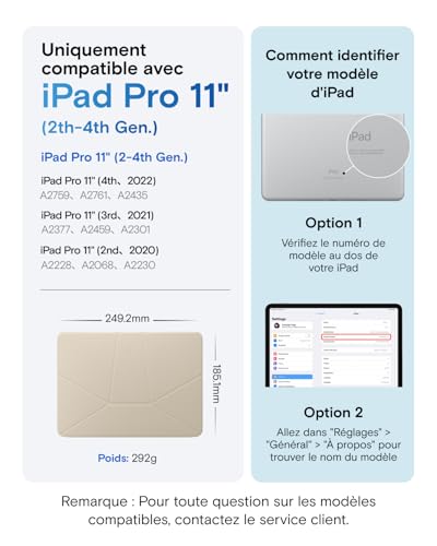 Coque iPad Pro 11 MOFT Dynamic Folio pour modèles 2020 2021 2022