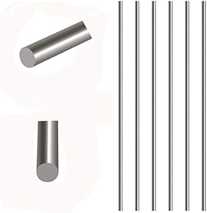 Pentagon Engineering Instruments (4 Pcs) 4mm x 300mm Stainless Steel Straight Solid Metal Round Rod Lathe Bar Stock for DIY RC Model Car, RC Helicopter Airplane, Model Ship (4mmx300mm)