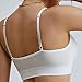 Women's Bras Fashion Ribbed Spaghetti Strap Lightweight Push Up Bralette Full Coverage Soft Comfort Sports Bras White