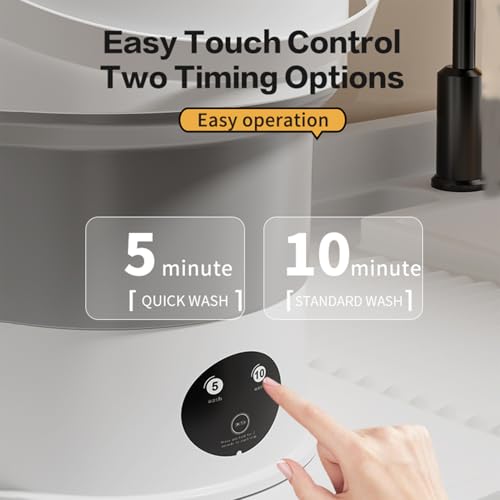 Image of Portable Foldable Washing Machine, Mini USB-Powered Laundry Washer for Travel and Dorm, Gentle Cleaning for Baby Clothing, Underwear, and Socks