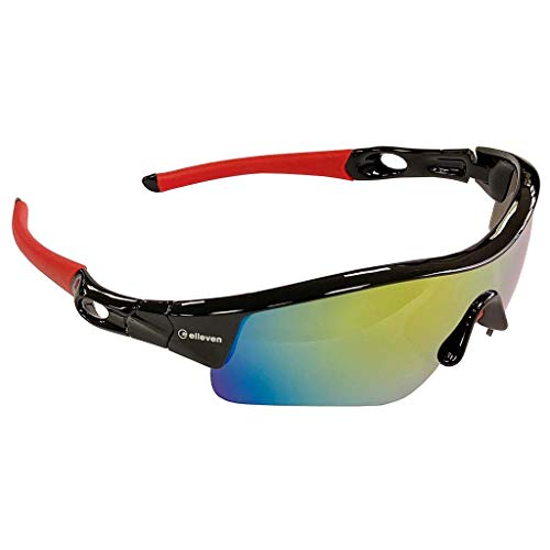 Oculos Lente Colorida Mask Preto Vermelho Com Case Elleven