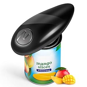 Can Opener Electric, Tin Opener Hand Free Tin Opener Electric Can Openers for Arthritis Hands Can Openers with One Touch Switch Kitchen Old Man Restaurant Chef’s Best Choice-Powerful Safe & Easy