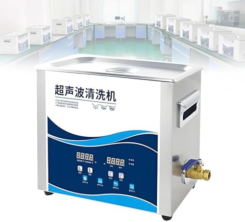 40kHz Ultrasonic Cleaner with Heater & Timer - 6.5L Sonic Jewelry Cleaner for Glasses, Retainers, Auto Parts - Professional Degassing Machine for Deep Cleaning