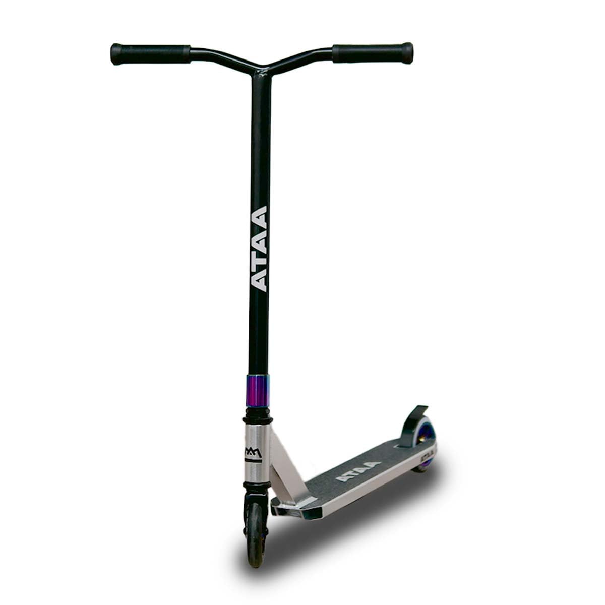 Patinete Freestyle ATAA Blazer Plateado para Trucos con Manillar Acero Ruedas PU 110 mm y rodamientos ABEC 9 a Partir de 10 años y para Adultos