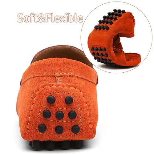 Image of PPXID Men's Dress Loafers Slip On Casual Shoes Lightweight Soft Penny Loafers Suede Driving Boat Shoes Moccasins