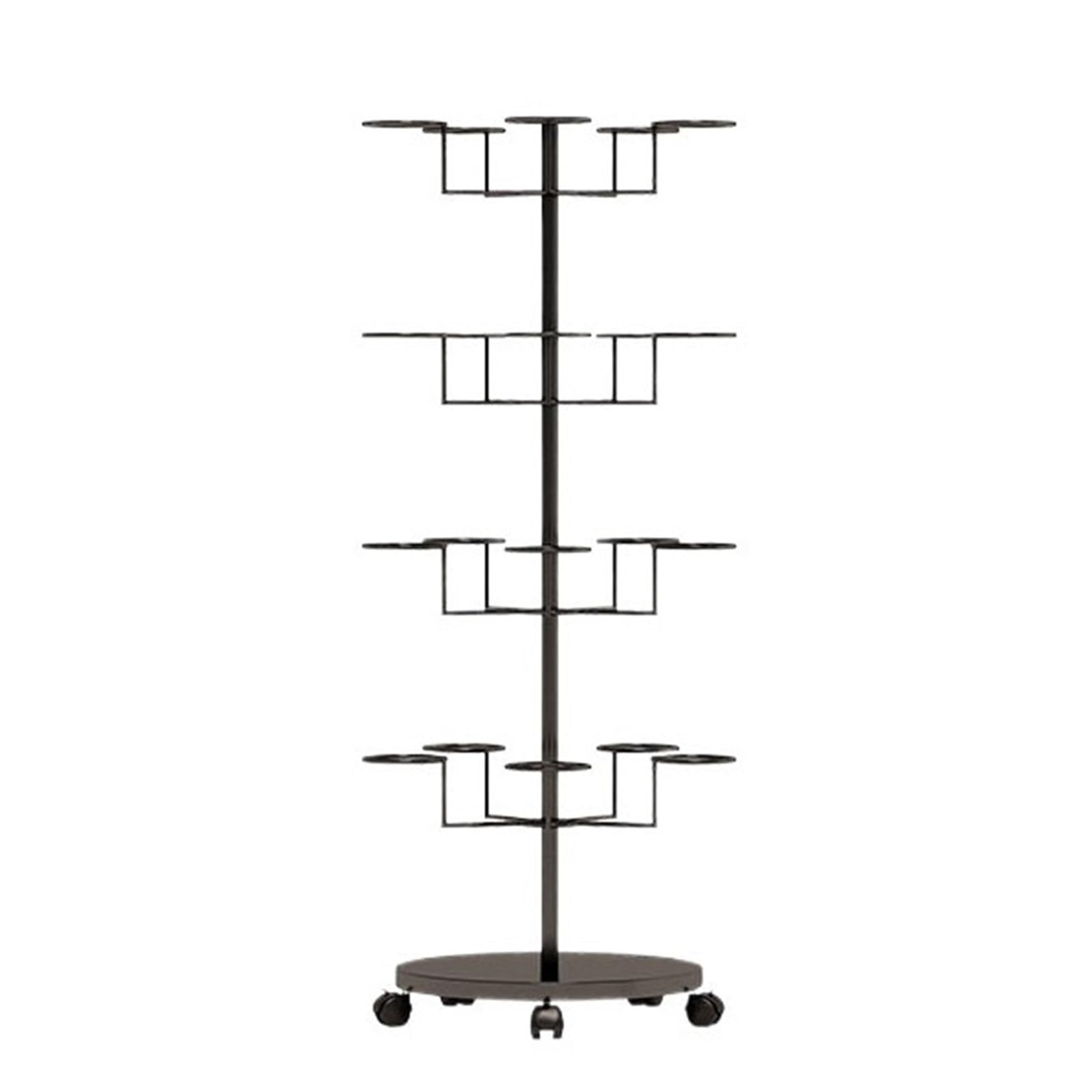 Clothing Rack Hat Rack Clothing Store Display Storage Hanging Holder Multi-layer Clothes Hanger(20 hat holders)(Black)