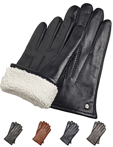 Guantes de piel para hombre AKAROA Dan en cinco tallas S a XXL