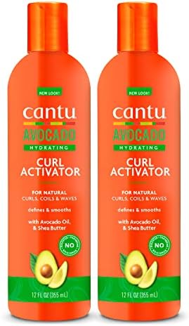 Avocado Hydrating Curl Activator Cream with Pure Shea Butter, 12 oz (Pack of 2)
