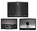 Decalrus - Protective decal for 2016 Alienware 17 R4 without G Sync (17.3" Screen) Laptop BLACK Texture Brushed Aluminum skin decal case cover wrap BA16_alienware17r4Back