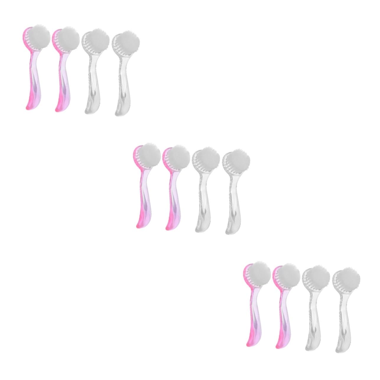 MERRYHAPY 12pcs Fingernail Cleaner Brush Non-skid Handle Soft Bristles for Gentle Nail Cleaning Includes and Brushes for Daily Use and Nail Art Cleanup