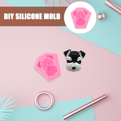 Molde Schnauzer silicona antiadherente 7.5x7x2.5 cm miniatura 2