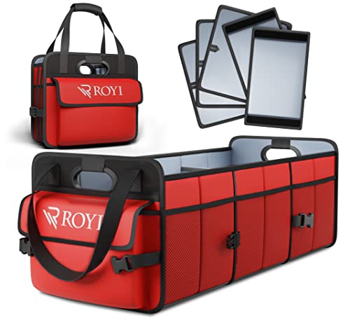 Upgraded Car Trunk Organizer Collapsible Portable Cargo Storage With Tools Grips 3 Large Compartments And Upgraded Handle Trunk Organizer Compatible With Suv Car Truck Auto #TOP7