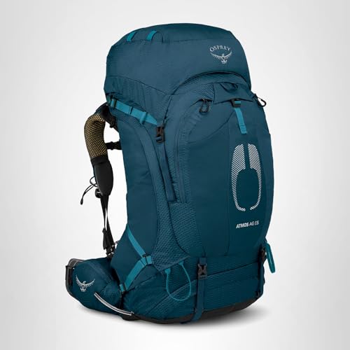 Osprey Atmos AG 65L Men's Backpacking Backpack, Venturi Blue, L/XL