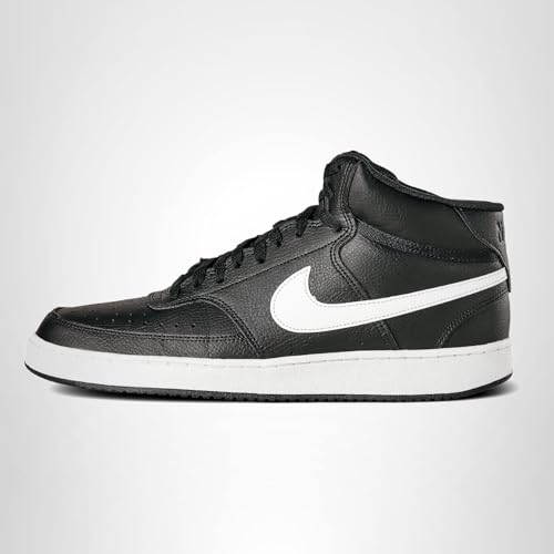 Nike Men's Court Vision Mid Next Nature Shoes, Black/White-Black, 12.5