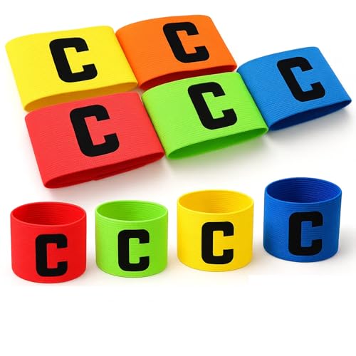 Wrzbest Football Soccer Captain's Armbands Captain Armband Special Custom Size for Kids and Youth (?Yellow,Orange,Red,Green,Blue)