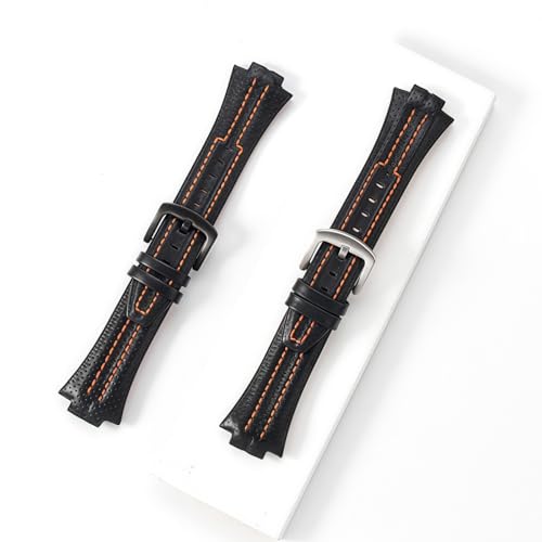 Bracelet montre cuir ajustable 15X27mm fermoir acier inoxydable - 4